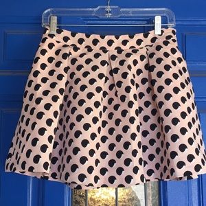 Pink polka dot skirt